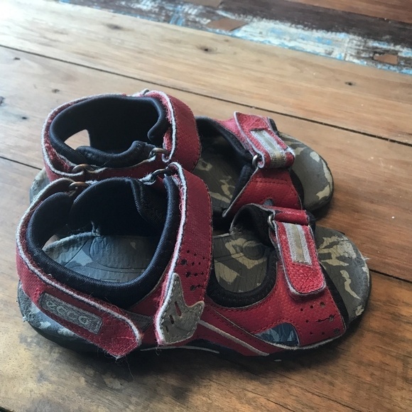 Ecco Red Sport Sandals for Kids Size 11 - Picture 3 of 4